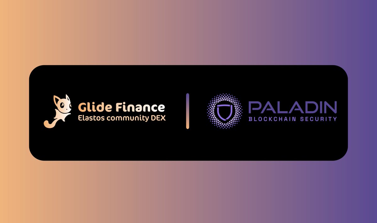 Our #DEX contracts will be audited by Paladin Blockchain Security <a href="/0xPaladinSec/">Paladin Blockchain Security</a>. We chose them for their top-quality audit reports and close relationships with <a href="/RugDocIO/">Rugdoc.io</a> and @avalancheavax. They will help us ensure that #Glide is safe to use so we can build out #DeFi on #Elastos