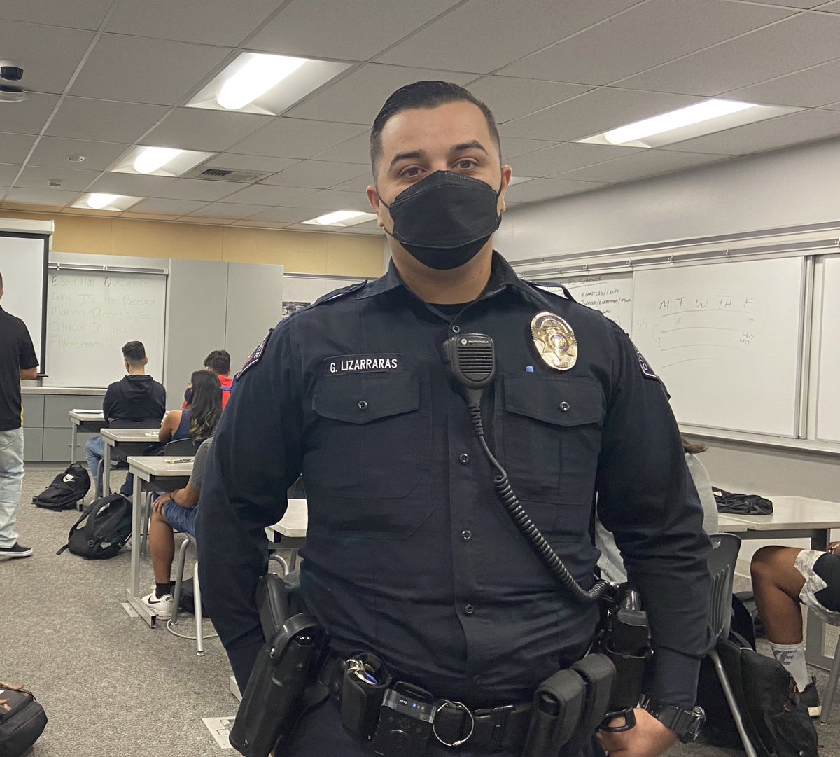 Thanks to Covina Police Officer Lizarraras, who is also Covina Valley USD’s School Resource Officer, for coming into our class and meeting with our students. We appreciate your commitment to keeping our students safe! <a href="/covinapd/">Covina PD</a> <a href="/NHS_ASB/">Northview ASB</a> <a href="/NHSCounseling_/">Northview HS Counseling</a> <a href="/NHSVikings/">Northview Vikings</a> <a href="/C_VUSDCTE/">Covina-Valley Career Technical Education</a>