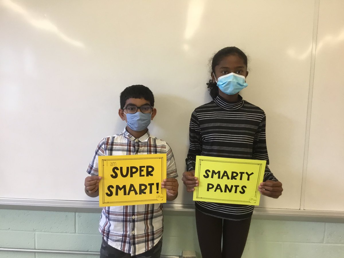 Hats off to these two (and their other group member not pictured) for finishing our Back to School Escape room, which reviewed procedures, expectations, and of course, some math! #180dimegs