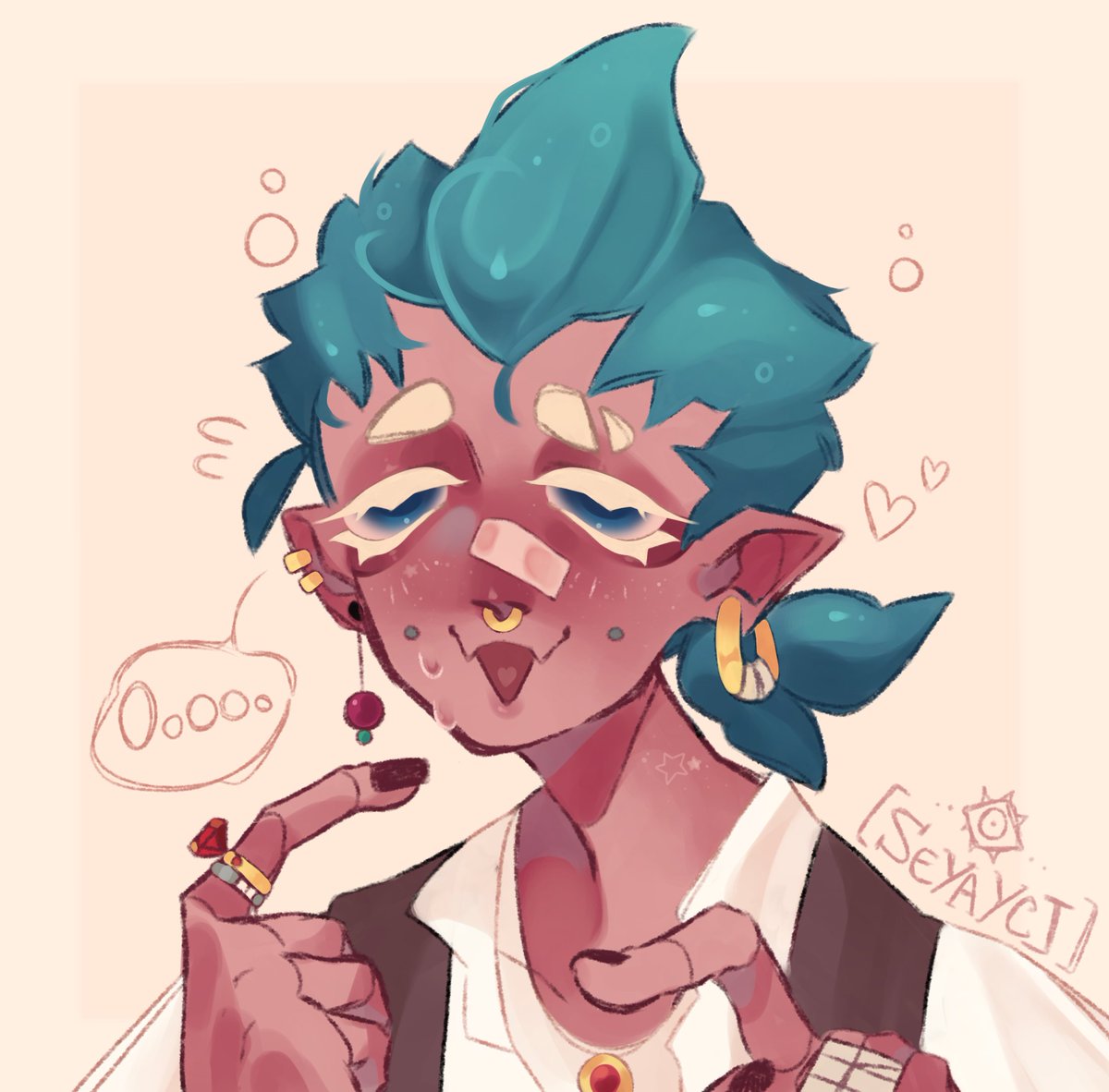 seyaycj's tweet image. Sorbet Shark cookie !!❤️ #cookierun #cookierunfanart