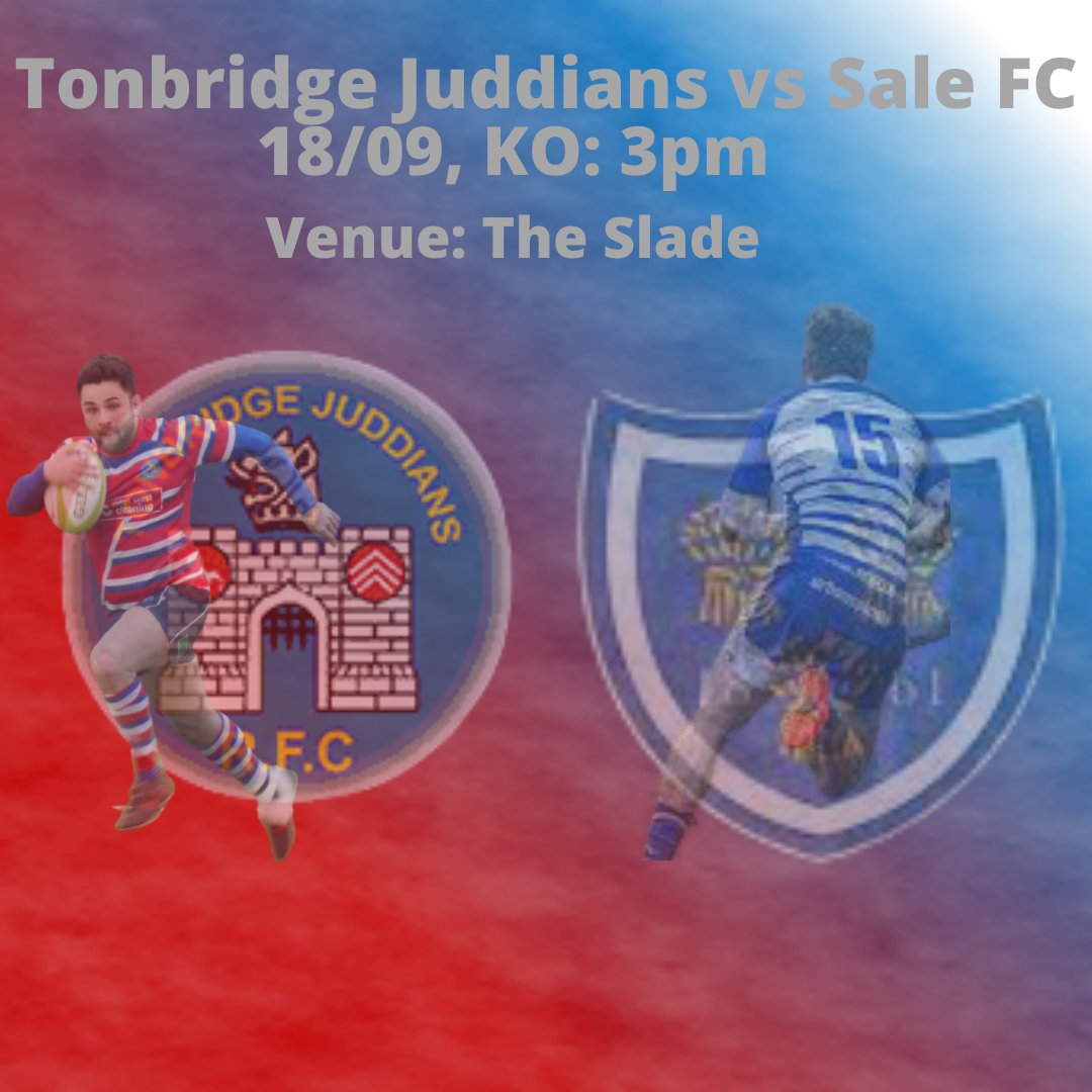 TJRFC's tweet photo. Tonbridge Juddians are back at The Slade this weekend as we welcome Sale FC for the first time in our history! 

3pm KO, it promises to be a cracker! https://t.co/qeSkCo6M8t