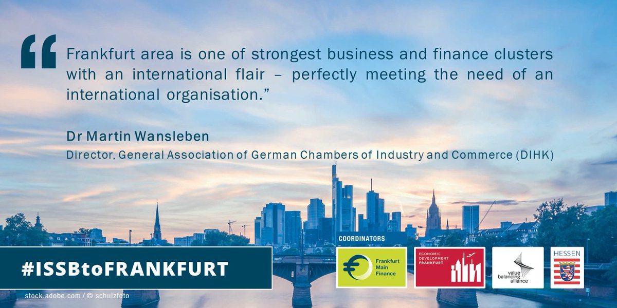 valuebalancing's tweet photo. The @valuebalancing Alliance supports the initiative of the @IFRSFoundation to standardize sustainability reporting and are proud to be a driving part of the Frankfurt consortium applying to host the #ISSB.
#valuebalancing #changemaker #ISSBtoFRANKFURT https://t.co/FGhnIGBivx