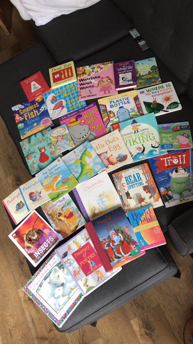 Thank goodness for #charityshops! Came home with an absolute haul to start my own library off. 🍎📚 #literacy #primaryteaching #teachertraining #PGDE #readingcommunity <a href="/StrathEDU/">Strathclyde Institute of Education</a>