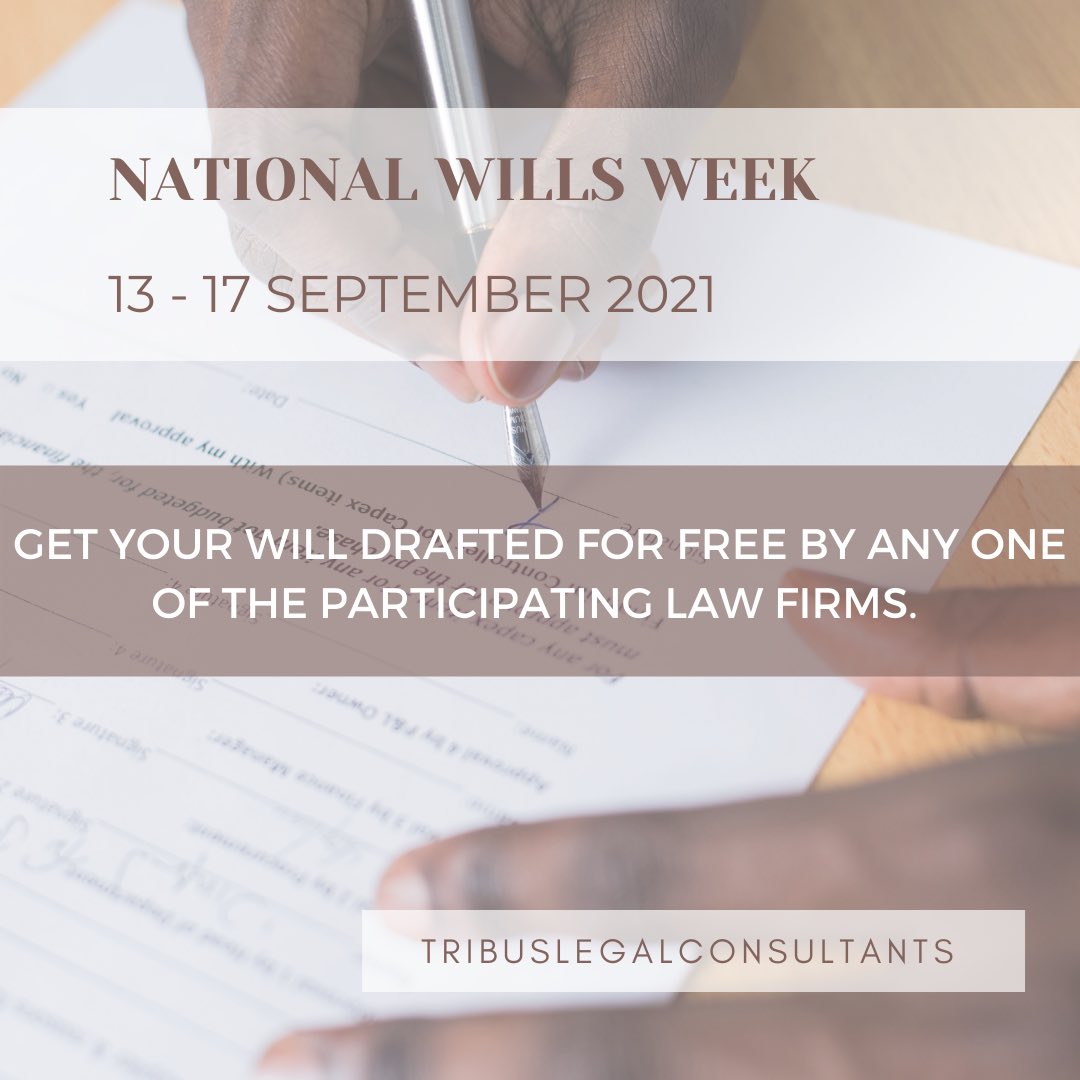 TribusL's tweet photo. #NATIONALWILLSWEEK2021 

Don’t sleep on this years National wills week! It will be taking place between the 13th and 17th of September! Go get your will drafted for free! https://t.co/QunSho1RlI