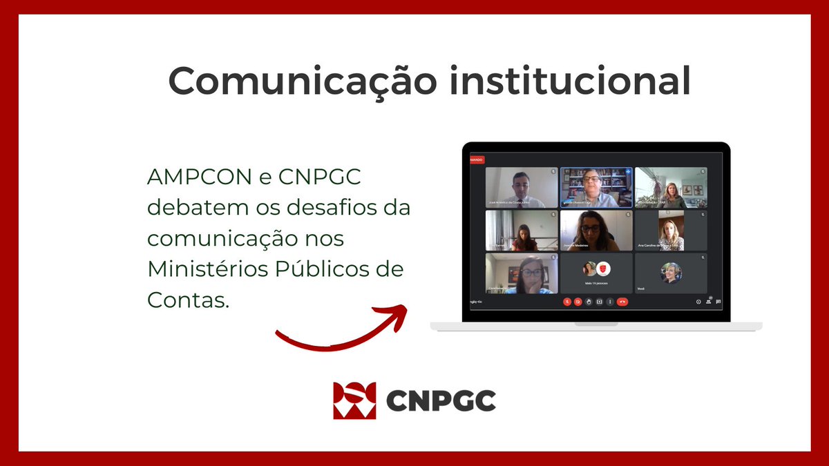 CnpgcM's tweet image. Procuradores e servidores discutem os desafios da comunicação nos MPCs brasileiros.

Um grupo de trabalho se reúne mensalmente para alinhar as estratégias nacionais de comunicação no MPC e organizar as campanhas de divulgação. 

#COMMPC
#MPC
#Comunicação
#ComunicaçãoPública