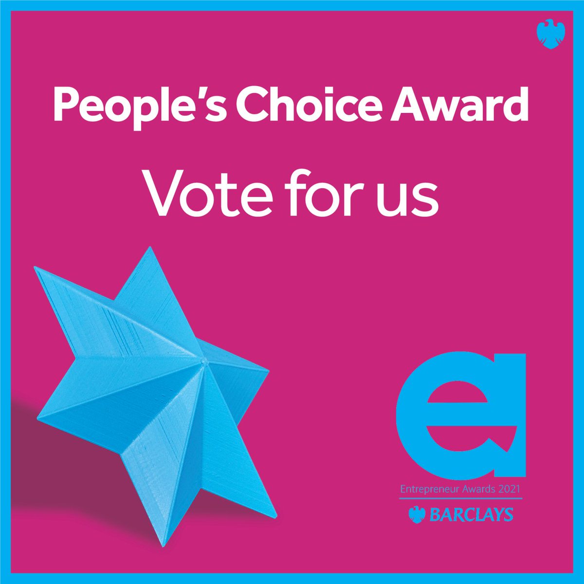 Good news!
We've been shortlisted for the Barclays Entrepreneur Awards 2021! You can help take us to the winning position by voting here: lnkd.in/d6sKSzrt

#barclaysentprawards