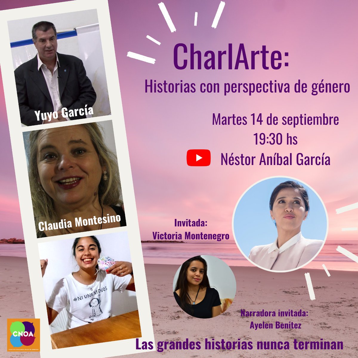 #Hoy en CharlArte junto a <a href="/camontesino/">Claudia Montesino</a> hablaremos con <a href="/MontenegroViki/">Victoria Montenegro</a>
A las 19:30 en vivo por mi Canal de Youtube 👇
youtube.com/channel/UCp9fB…