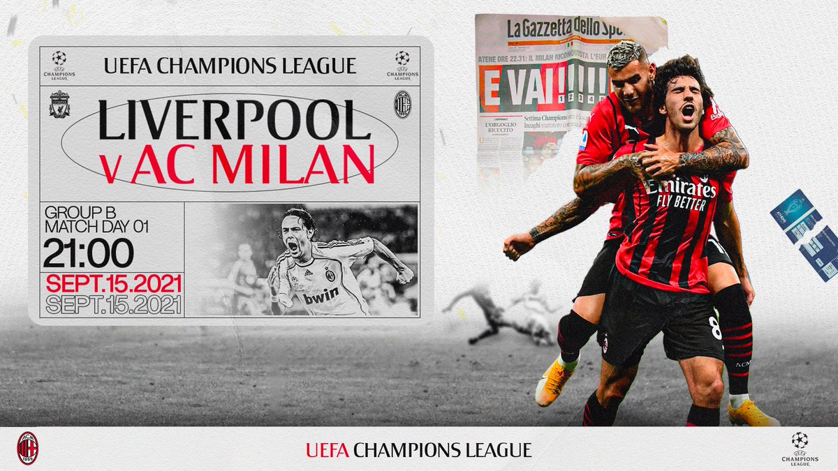 #LiverpoolMilan: The magic of the <a href="/ChampionsLeague/">UEFA Champions League</a> returns with a great game! 😍

Torna la magia della Champions e torna con la grande sfida di Anfield! 😍
#BackHome #SempreMilan #UCL