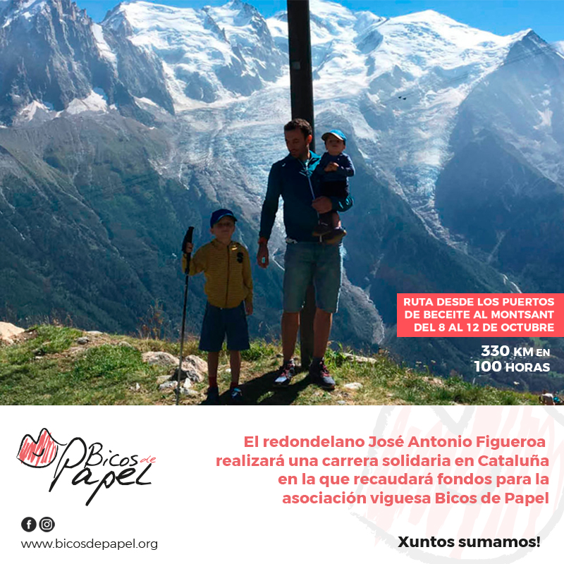 José Antonio Figueroa hará una carrera solidaria de 330 Km en Cataluña y así recaudar fondos para Bicos de Papel. Su gran motivación es su hijo y la experiencia vivida como padre de un niño oncológico. ¡Gracias José!

NOTICIA cutt.ly/nW9xUzj
INFO cutt.ly/VW9xAJa