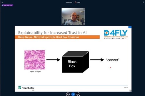 <a href="/d4_fly/">D4FLY</a> joined #EABRPC2021 of <a href="/euro_biometrics/">EAB</a> today with two presentations on our key achievements: 
▶️ #Biometrics on-the-move for BCPs by our coordinator from <a href="/Veridos/">Veridos</a>, and 
▶️Face morphing and PAD for enhanced biometric systems by consortium partner <a href="/FraunhoferHHI/">Fraunhofer HHI</a> 
#H2020