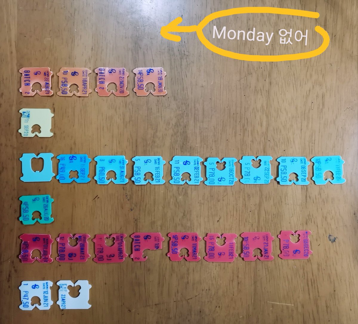 sarca_sam's tweet image. bns wtb lfs ph

"Monday" Gardenia tan bread clip - can trade Thursday (blue) 
or Saturday (red)

Baka may bread clip binder din kayo diyan chz

#Gardenia #BreadClips #BNS #TooBrokeForKPop 😢💸