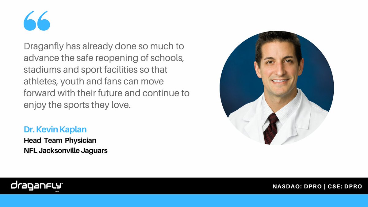 DraganflyInc's tweet photo. Head Team Physician for the #NFL Jacksonville @Jaguars Dr. Kevin Kaplan Joins Draganfly Board of Advisors. https://t.co/50btEW1lzI https://t.co/HUw6odSU6u