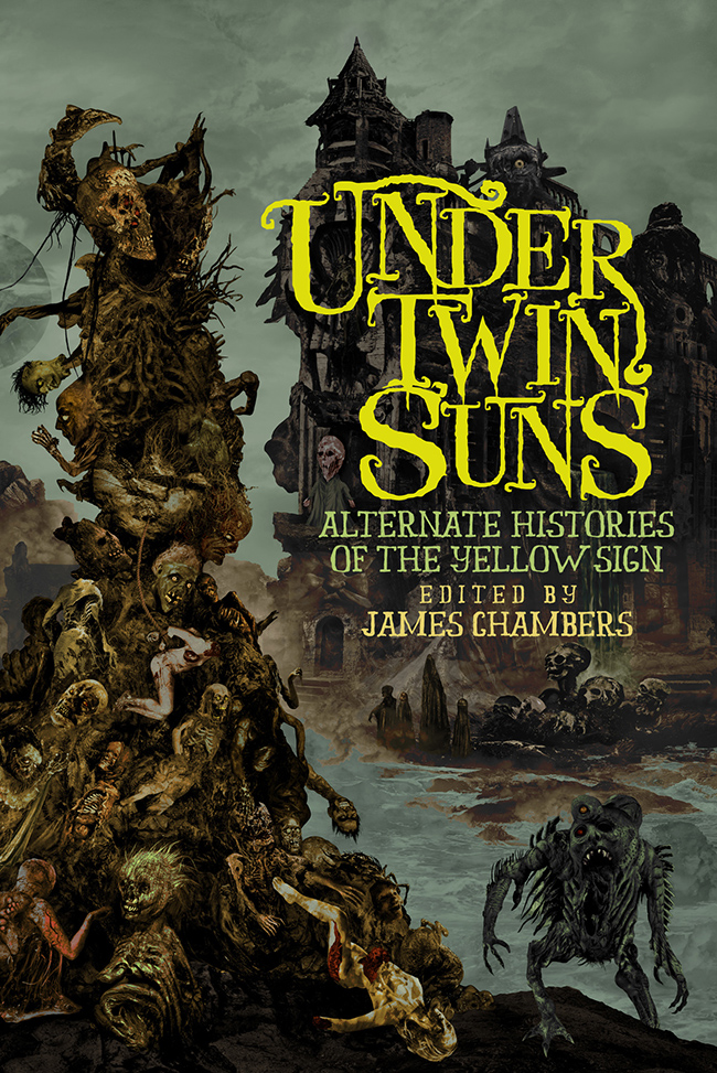 New <a href="/PublishersWkly/">Publishers Weekly</a> review for The King in Yellow Anthology UNDER TWIN SUNS. A "perfect companion" for your Yellow Sign collections!
bit.ly/3lkOTBC
Art: <a href="/AeronAlfrey/">Aeron Alfrey</a> 
Design: @DanSauerDesign