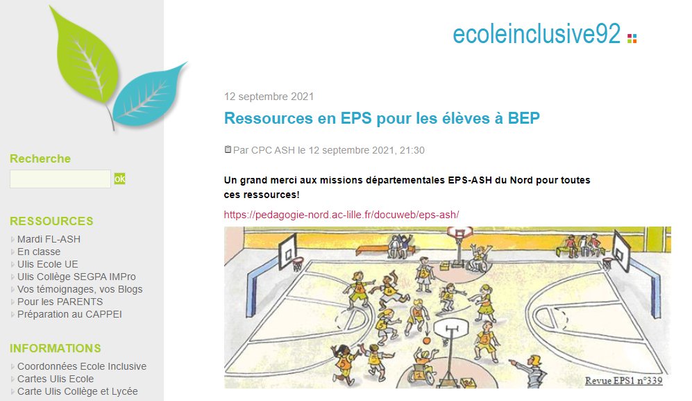 EcoleInclusiv92's tweet photo. Ressources en EPS pour les élèves à BEP
https://t.co/U8GqMckhwB 
@acversailles @MAussibel @floharenczyk @champroux10 @AlexandreBothua @ @MallejacCeline @Thibaut_Salem @Numerique92@canopé_92 https://t.co/ykT3uNeI6y