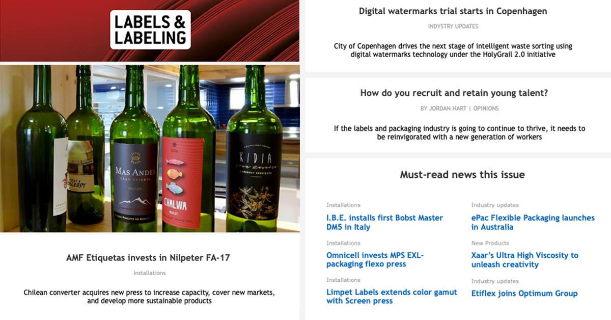 LABEL NEWS

AMF Etiquetas invests in <a href="/Nilpeter/">Nilpeter</a> FA-17 plus the latest news from <a href="/BOBSTglobal/">BOBST</a>,  <a href="/Omnicell/">Omnicell</a>, <a href="/Xaarplc/">Xaar plc</a> and many more. 

Sign up today: lnkd.in/eGHYVvW

#LabelNews #LabelIndustry #LabelMarket #labels #packaging #printing #FlexiblePackaging #DigitalPress