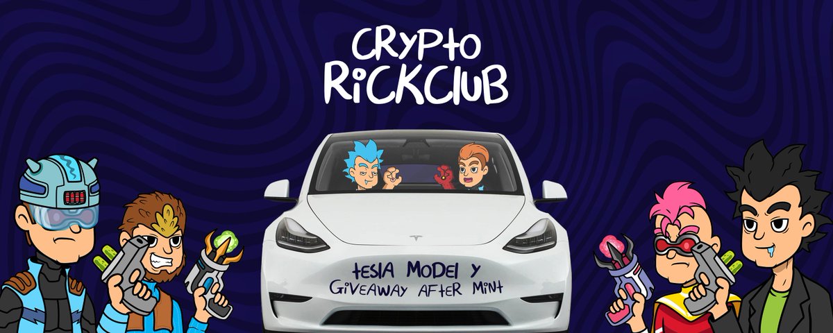 CryptoRickClub's tweet photo. 🔥 TESLA GIVEAWAY 🔥

Our pre-sale is LIVE!
Our main sale is TOMORROW!

✅Join Discord: https://t.co/2XrLz7riKv
✅Follow Us
✅RT + Like &amp; Tag 3 Friends

#NFT #NFTGiveaway #NFTs #NFTCommunity #cryptorickclub https://t.co/JMSCUtbytz
