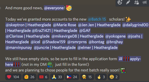 EGO_DAO's tweet photo. We’ve just granted a new batch of scholarships to 18 people! Pretty fast, huh? :D

Want to get an Axie scholarship as well?  We still have empty slots! https://t.co/Z6IZAtjbn9  

#Axie #AxieInfinity #AxieScholarship #AxieInfinityByHeatherglade https://t.co/hUcjFVmorQ