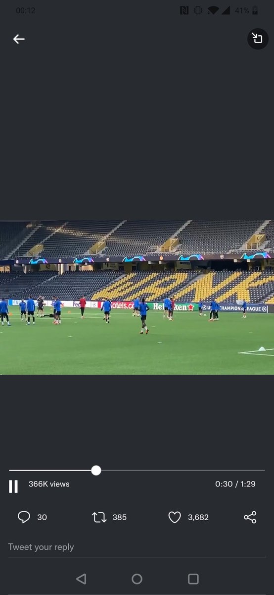 The Young Boys ground isn't impressed with United's training session!