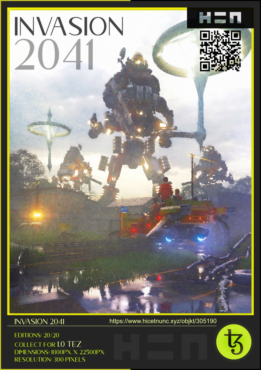 sangNAIM's tweet photo. "Invasion 2041" 

Earth has been conquered by celestial beings. Nearly 70% of adult humans have been wiped out. Now all that is left r the α children. 
Fresh #OBJKT on @hicetnunc2000 

20/20 ed
1 tez

https://t.co/ufqlbmsnJ1

#NFTCommunity #nftcollector  #hicetnunc2000 #CleanNFTs https://t.co/rtnymo54Ek