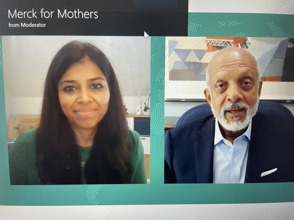 MEtiebetMD's tweet photo. Exciting to see @priya__agrawal @NRaoMD, the founding leaders of @MerckforMothers and my inspirations announce the winner of the inaugural recipient of the #KennethFrazier #MaternalHeath #Equity award. #InspiredbyMotherhood https://t.co/3nV6dSu4QP