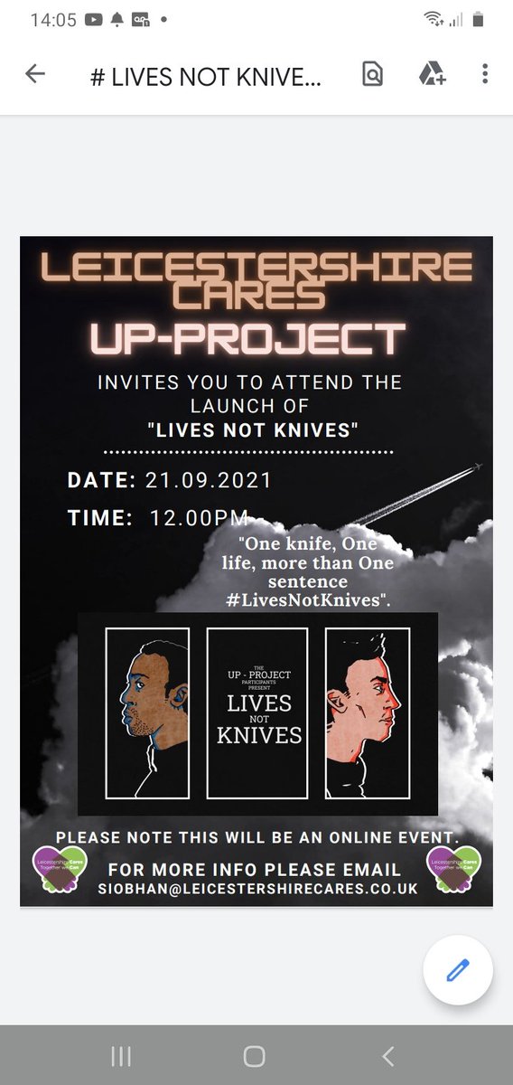 LeicsCares's tweet image. PLEASE RETWEET  
@VR_Network  @LeicsPCC @VRNGrace @NDNDLeics @AAAFoundation1 #LivesNotKnives #TogetherWeCan