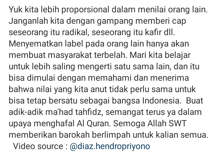 Tanggapan Mba Yenny Wahid .. 
Barakallah Mba Yenny Sudah Ikut Bersuara ❤️🙏
