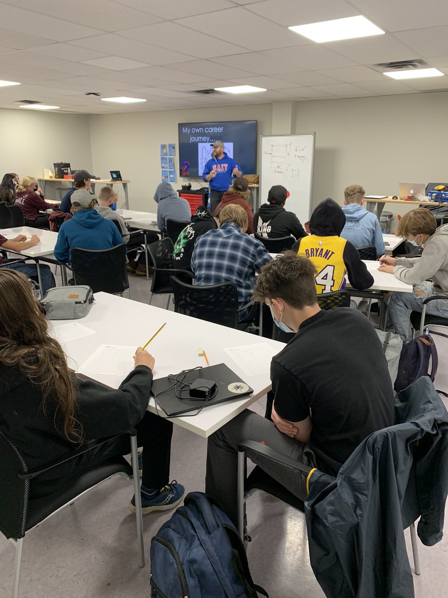 buildfutures2's tweet photo. Big thanks to Dan from @sait for helping our crew out with some tool safety yesterday, you’re amazing and we appreciated everything! #safetynevertakesaholiday @rvsed @cochrane_high @BVHS_Bobcats @KingsmithBuilds @cochranenow https://t.co/rTjNS9tlvN