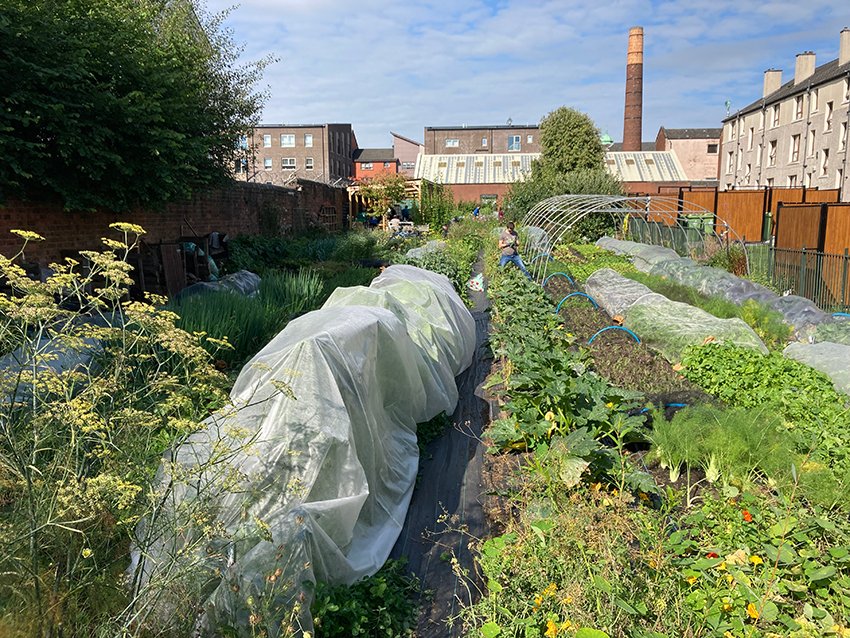 UKSustain's tweet image. The #fringefarming project held its #Glasgow meeting yesterday at The Wash House Garden CiC. Co-organised with @GCFNetwork @shared_assets we put concrete actions to the Glasgow City Food Plan to support more #agroecology farming at city edges. A beautiful garden too!