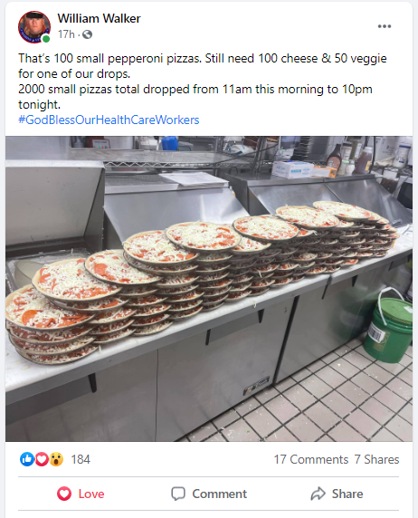 shawneechamber's tweet photo. Yesterday member @oldshawneepizza was closed for a special reason. They spent all day cooking pizzas for healthcare workers in the KC area. What an awesome day of giving back for Will Walker and his team! 🍕💝 https://t.co/no2vrOU85s