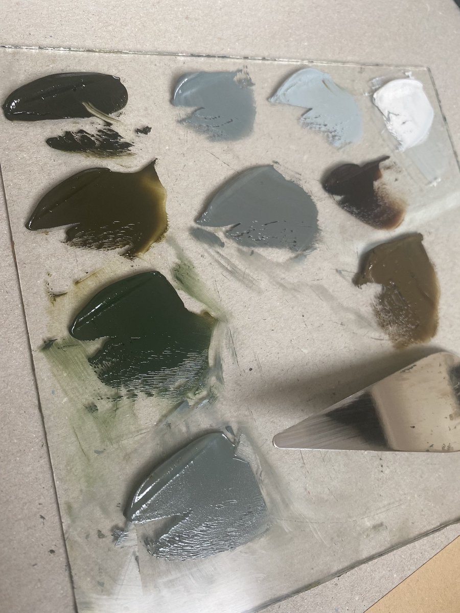 The painting                   The palette