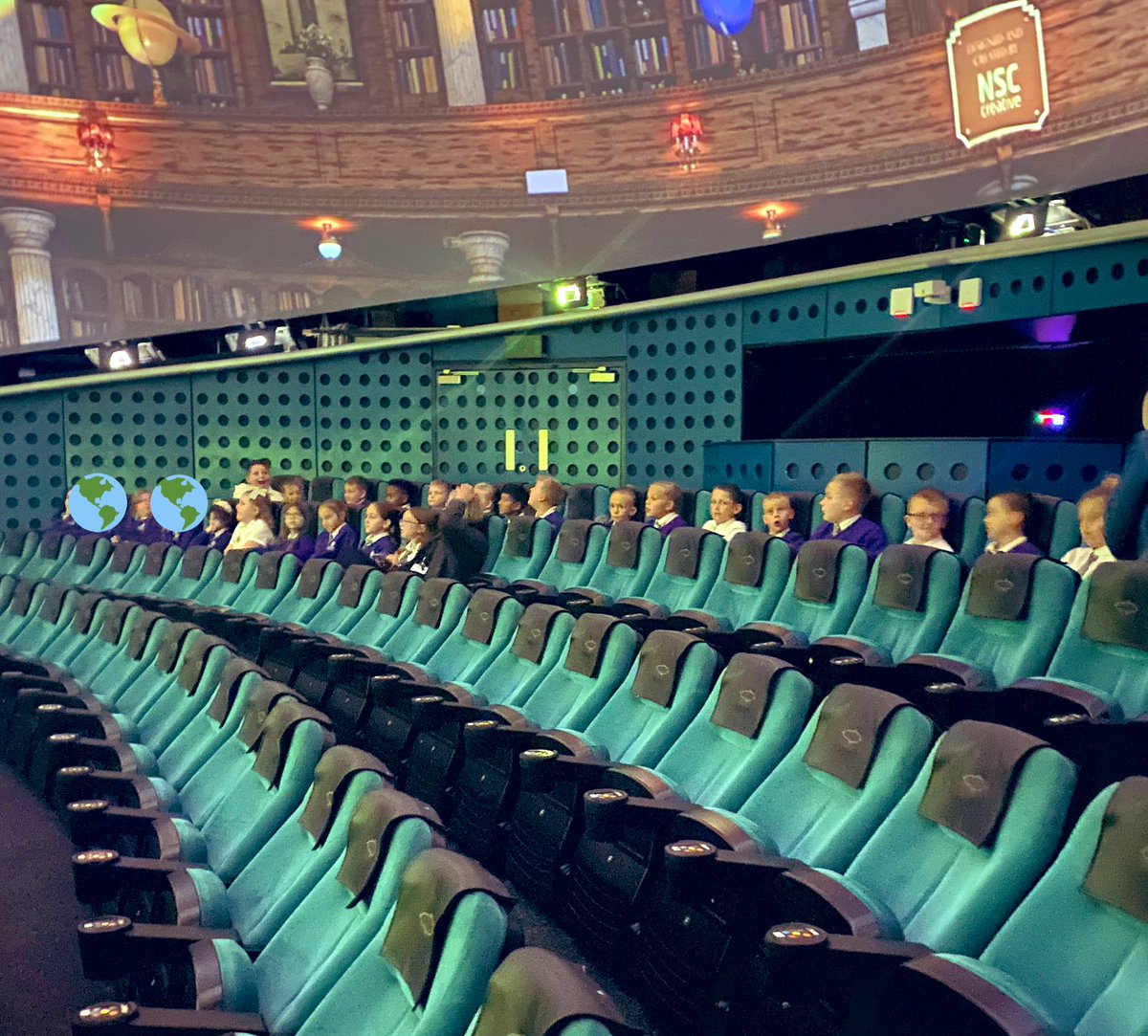 MissRDodd's tweet photo. A few photographs from the @spacecentre 🌎 We thoroughly enjoyed the planetarium! @RowParkAcademy https://t.co/rYoHFHSDRE