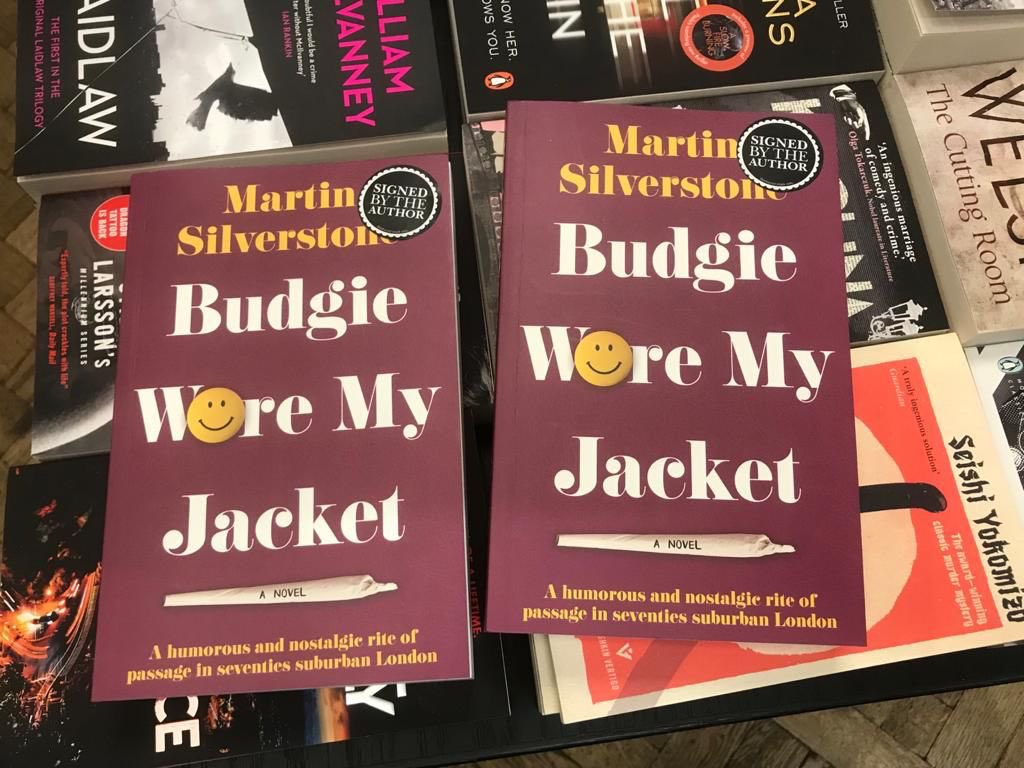 MartinMSilvers1's tweet photo. Signed copies of my new humorous and nostalgic seventies set novel, Budgie Wore My Jacket at Waterstones on Islington Green.
#budgieworemyjacket #waterstones #seventies #glamrock #fiction #bookguild https://t.co/P5PjM4OFV4