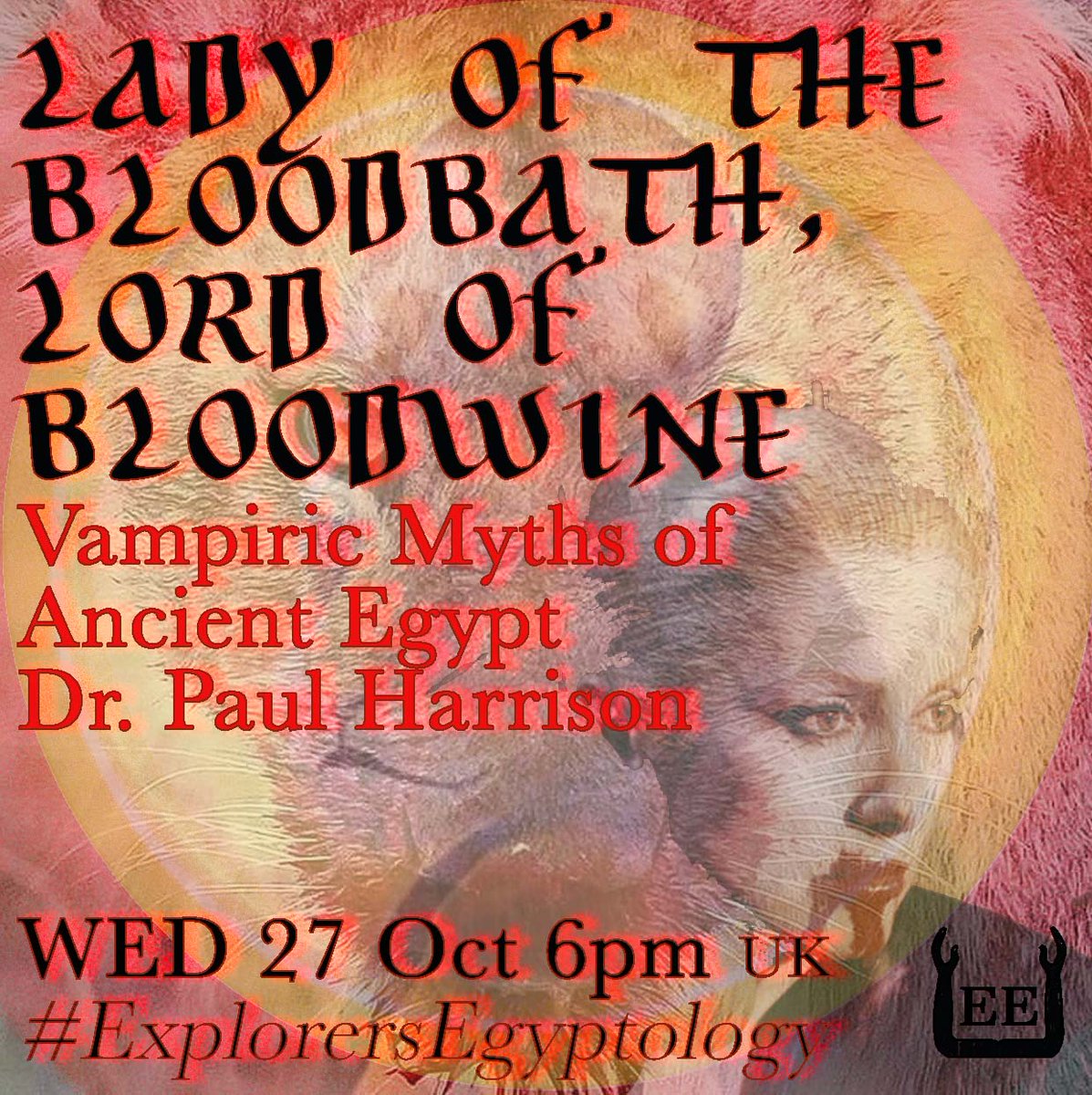 SarahJanes77's tweet image. #Egyptologist #Archaeologist @Doc_Harrison rejoins #ExplorersEgyptology on Wednesday the 27th of October for a #HALLOWEEN special! Hope to see you there. Plus me and Paul are gonna dress up like #vampires! #Egyptology #History #Culture #horror #blood #lust #vampire #myth