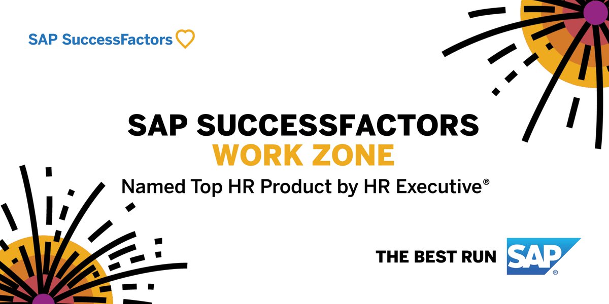 Super proud to see this recognition from <a href="/HRExecMag/">HR Executive Magazine</a> for <a href="/SuccessFactors/">SAP SuccessFactors</a> Work Zone. Huge congrats to the team! Learn more here: youtube.com/watch?v=0KPCaJ…