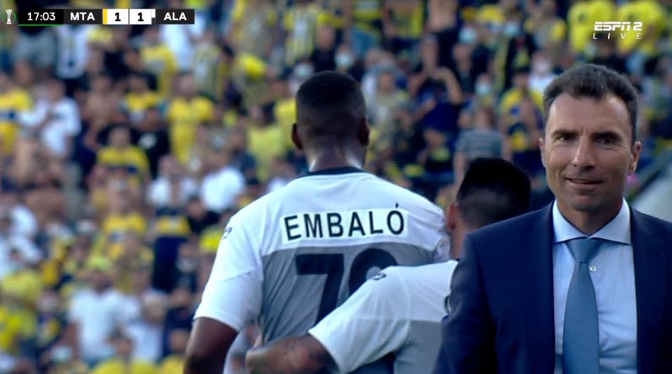 foet247europa's tweet photo. Maccabi Tel Aviv 1 Alashkert 1. José Embaló #UECL #MTAALA https://t.co/T9pJWdpFEk