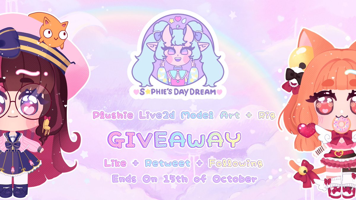 sophi3sdaydr3am's tweet image. GIVEAWAY TIME
For hitting 1.5k on twitch and almost 500 on twitter, I wanted to say thank you💖

What you will win is a Fully Rigged Plushie Model

ENTER
Like and retweet this post
Follow me 
Optional but you may reply with your reference

1 WINNER will be chosen on 15th October!