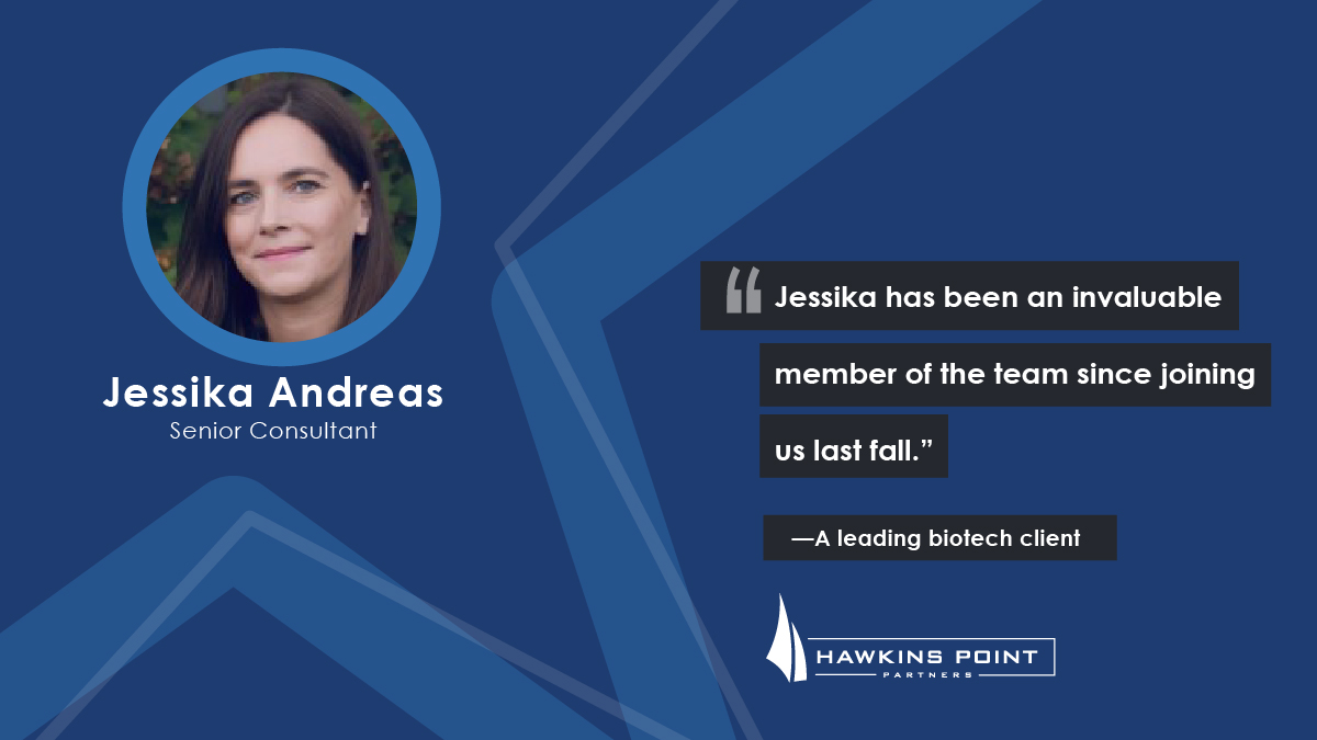Hawkins_Point's tweet photo. Thank you to Jessika Andreas for being a trusted, go-to consultant for our client, a leading biotech company. Jessika did phenomenal work helping their #commercial team with a complex #Veeva #CRM implementation and support model for MIC and RMS. https://t.co/euVCxRNWOo