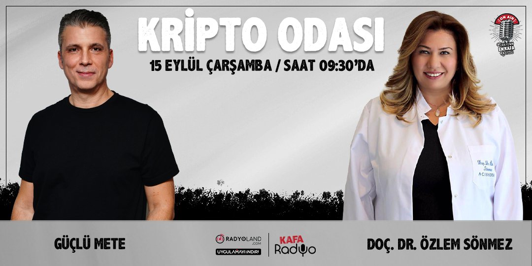 kafaradyo's tweet photo. 15 Eylül Dünya Prostat Kanseri Günü’nde Kripto Odası’nda Güçlü Mete’nin konuğu Türk Tıbbi Onkoloji Derneği Genel Sekreteri Doç. Dr. Özlem S��nmez.

Kripto Odası hafta içi her gün saat 09.00'da Kafa Radyo'da 📻

#KafaRadyo #KriptoOdası @guclumete @onkolojidernegi @takbimavikravat https://t.co/ISiXYhjLsi