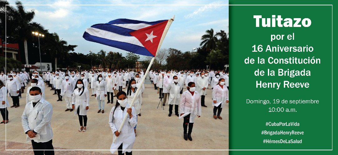 En el Aniversario 16 de la creación del Contingente Internacional #HenryReeve, los #HéroesDeLaSalud honran a #FidelPorSiempre con sus gestos de amor, solidaridad y compromiso con la Salud de los pueblos.

#CubaPorLaVida