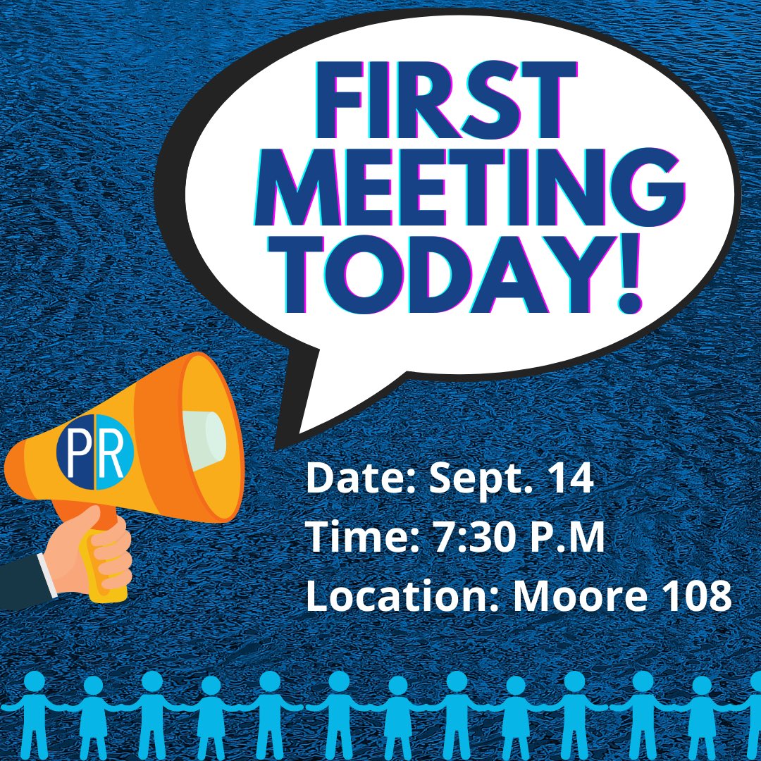 Today’s the day! We can’t wait to see you at our first meeting!
