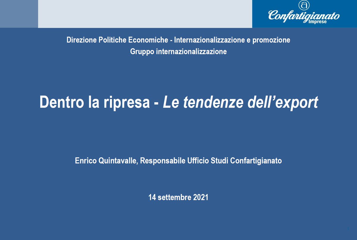 e_quintavalle's tweet photo. On line report #UfficoStudi presentato a Gruppo #Internazionalizzazione #Confartigianato su trend #export con focus territoriale su settori di micro e piccola #imprese: #food, #legno #moda prodotti #metallo #mobili #gioielli #occhiali https://t.co/pR0TiAIuDd #madeinintaly https://t.co/ZtDpjGBhVI