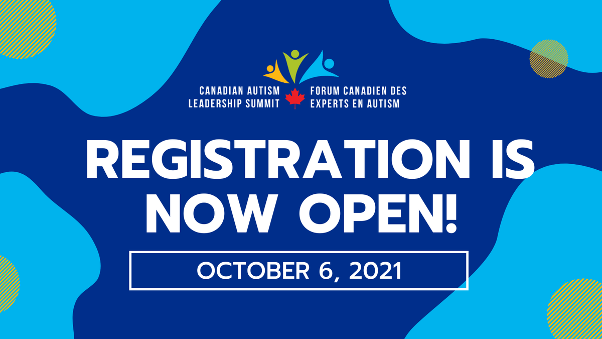 AllianceAutism's tweet photo. On October 6, 2021, you are invited to join the 7th Annual Canadian Autism Leadership Summit (#CALS2021), one of the largest #autism conferences in #Canada! Register early as spots fill up fast!

Full agenda will be released shortly.

https://t.co/rEe9a9RXTb https://t.co/z3IF4G0fDC