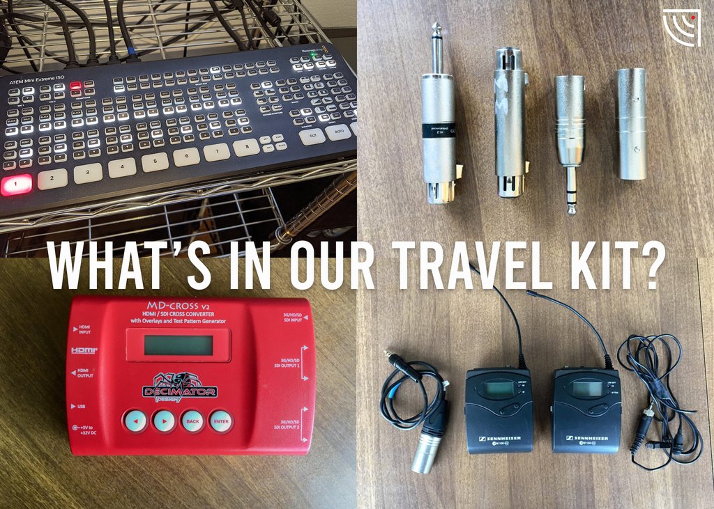 A live stream is only as good as the equipment used to produce it. Visit our blog for a look inside our travel kit with must-haves for producing virtual events on location... bit.ly/3BGX4yC 💼 💻 🎤