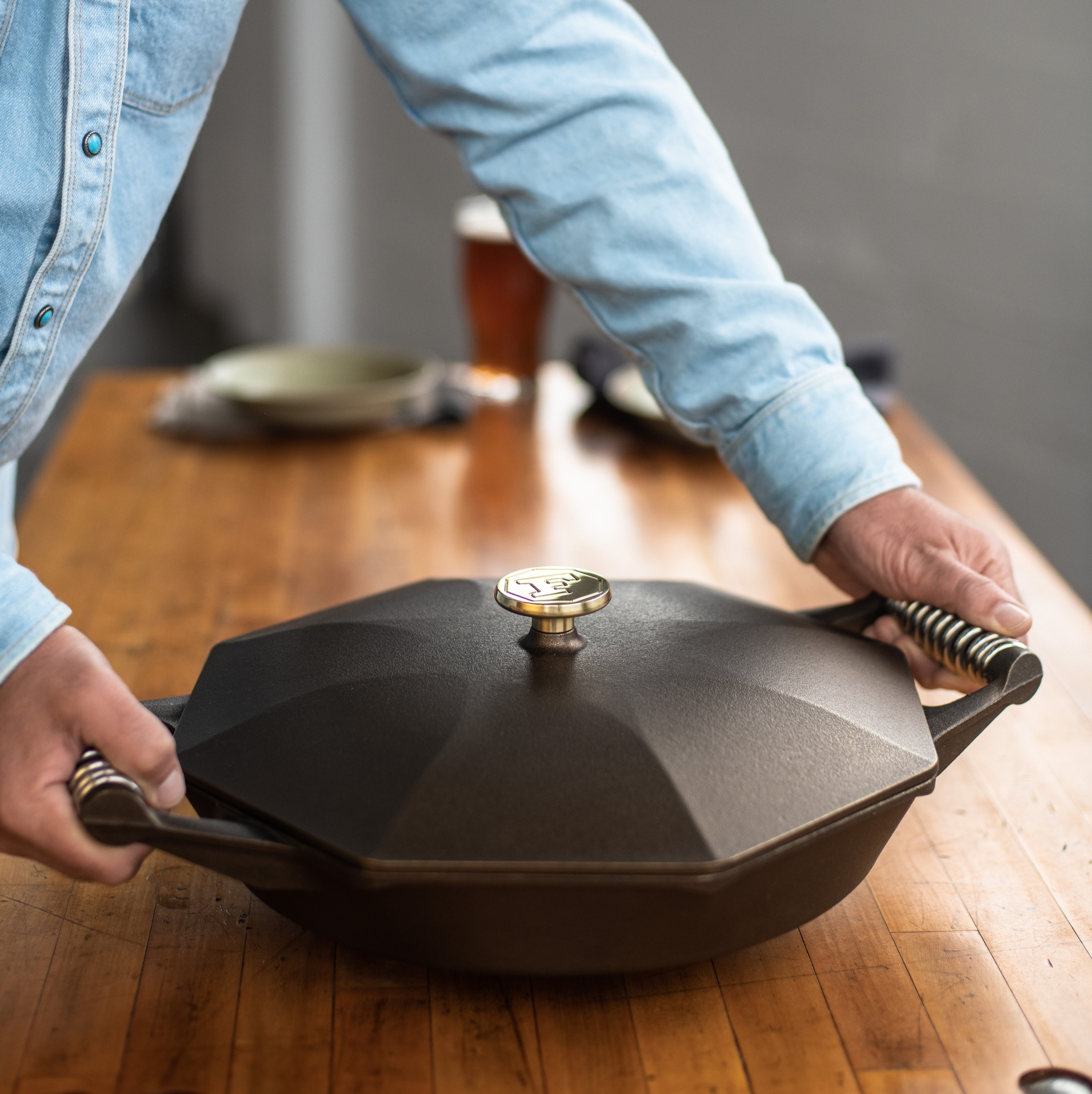 FINEX Cast-Iron Skillet with Lid