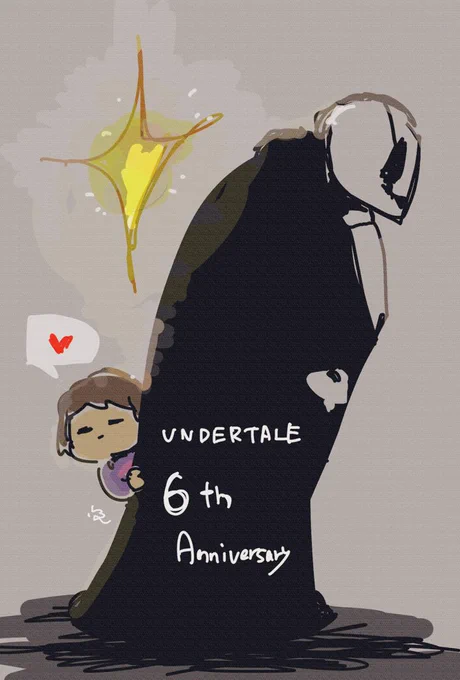 #undertale6thAnniversary 
#undertale6周年記念イラスト 
めでたい!! 