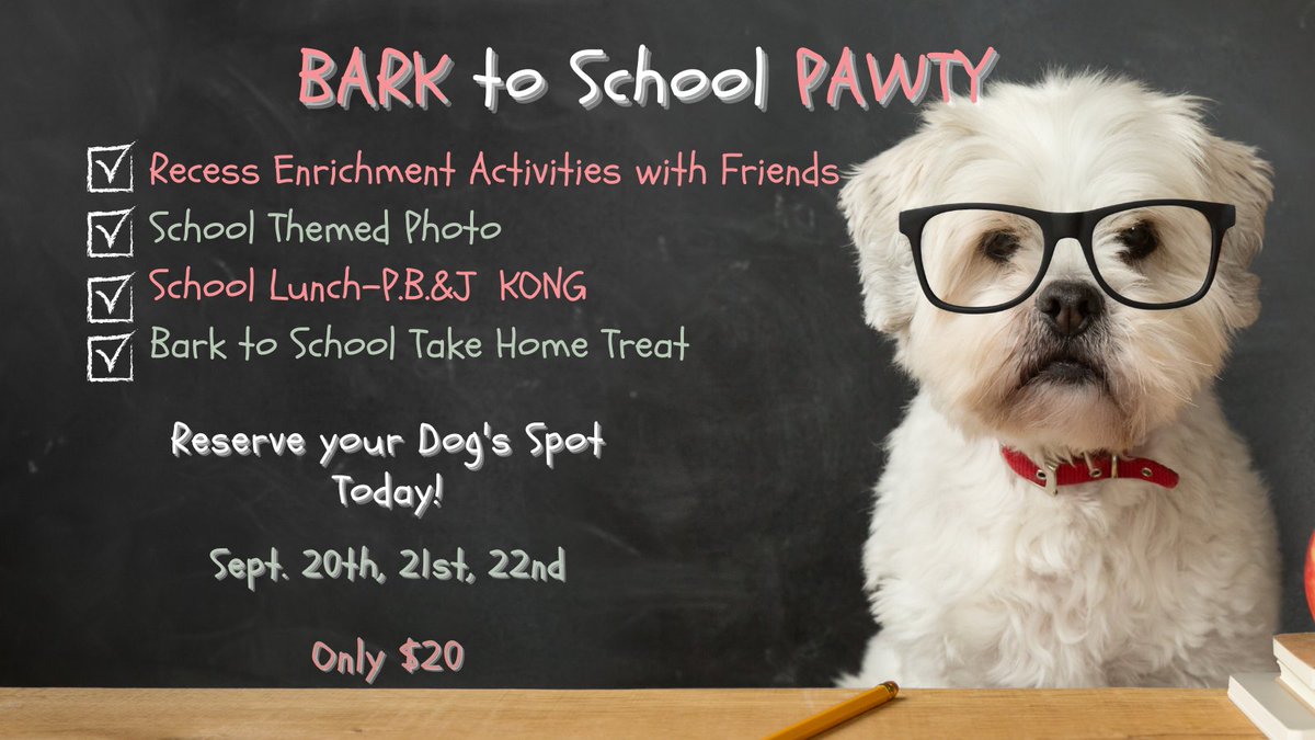 Have you signed up for our BARK to School PAWty??