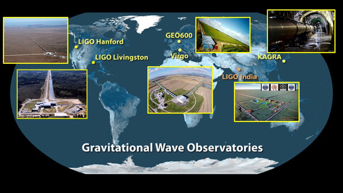 LIGO's tweet photo. Looking ahead, with #O4 hopefully set for 2022, when
@KAGRA_PR joins the global network (then @LIGOIndia later this decade) prospects look good for detecting #BlackHoles binaries almost daily - and observing #NeutronStars and #NSBH collisions in both #GravityAndLight! https://t.co/cvwp3yVBGy