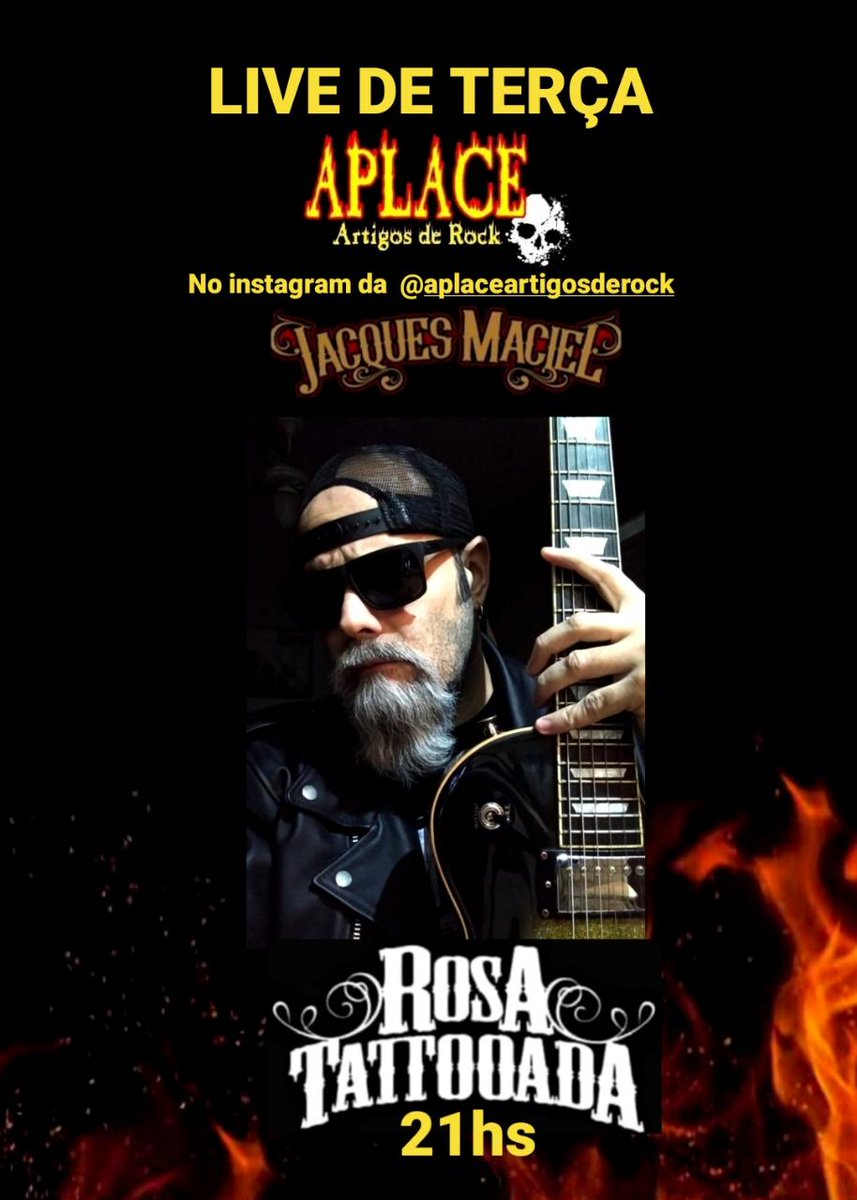 Rosa Tattooada (@rosa_tattooada) on Twitter photo Logo mais, às 21h, <a href="/JacquesMaciel/">Jacques Maciel</a> num bate papo com Márcio Jameson da <a href="/lojaaplace/">Loja APLACE artigos de rock</a> no Instagram: @aplaceartigosderock Logo mais, às 21h, <a href="/JacquesMaciel/">Jacques Maciel</a> num bate papo com Márcio Jameson da <a href="/lojaaplace/">Loja APLACE artigos de rock</a> no Instagram: @aplaceartigosderock