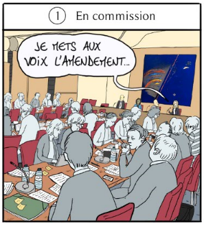 audreydufeu's tweet photo. ✏️ Retrouvez ces 3⃣ prochains jours des vignettes de la bande dessinée envoyée à tous les habitants de la #circo4408 !

1⃣ Aujourd'hui, mon travail de députée à l'@AssembleeNat et à la @AN_AfSoc. 

💭 Demain... focus sur la circonscription 😉 https://t.co/DFtruFUJzj