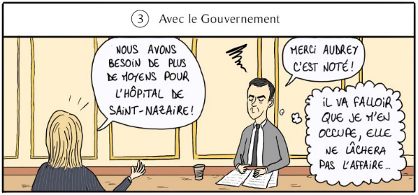 audreydufeu's tweet photo. ✏️ Retrouvez ces 3⃣ prochains jours des vignettes de la bande dessinée envoyée à tous les habitants de la #circo4408 !

1⃣ Aujourd'hui, mon travail de députée à l'@AssembleeNat et à la @AN_AfSoc. 

💭 Demain... focus sur la circonscription 😉 https://t.co/DFtruFUJzj